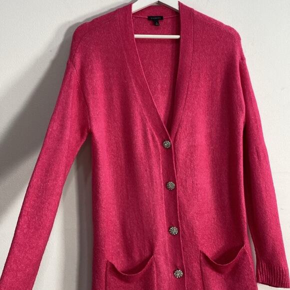 Talbots Pink Sweater Cardigan Small Barbie Core - Picture 6 of 13